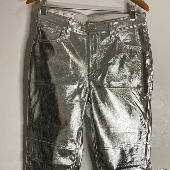 GAP Women's cheeky straight high rise Silver Pants 10p - Picture 11 of 11